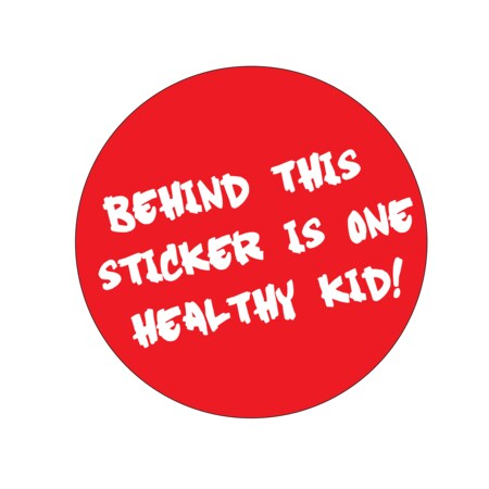 Nevs Behind This Sticker Is One Healthy Kid 1-15/16" circle Fun-130